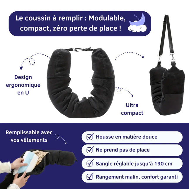 Coussin de voyage à remplir