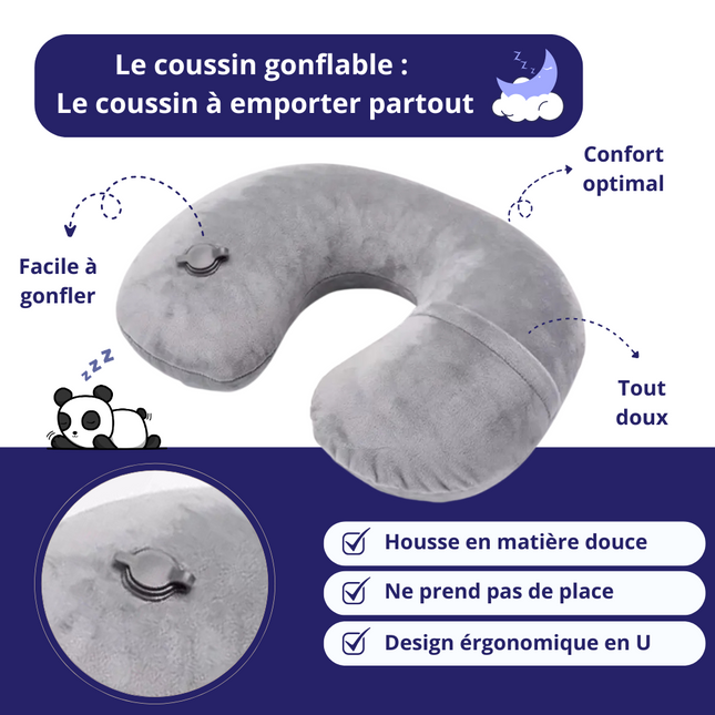 Coussin gonflable avion