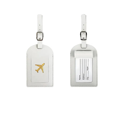 Étiquette Bagage Avion Blanc