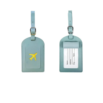 Étiquette Bagage Avion Bleu clair