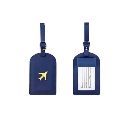 Étiquette Bagage Avion Bleu foncé