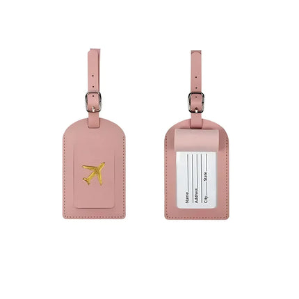 Étiquette Bagage Avion Rose