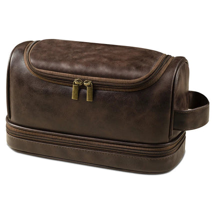 Grande trousse de toilette homme Marron foncé