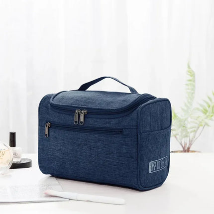 Grande trousse de toilette suspendue Bleu
