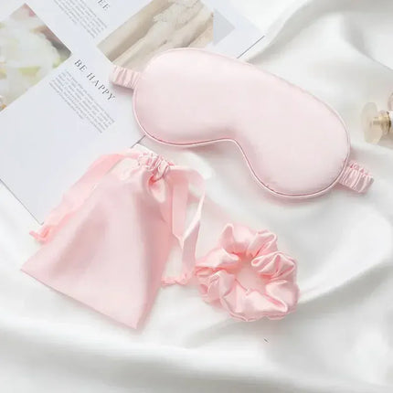 Masque de nuit en satin Rose