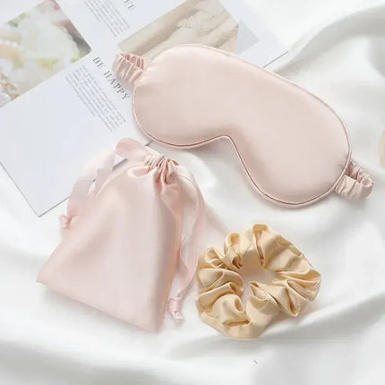 Masque de nuit en satin Rose clair