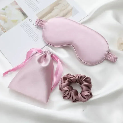 Masque de nuit en satin Rose foncé