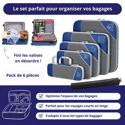 Organisateur pour valise (6 pièces)
