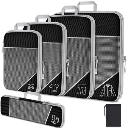 Organisateur pour valise (6 pièces) Noir