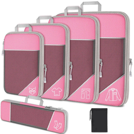 Organisateur pour valise (6 pièces) Rose