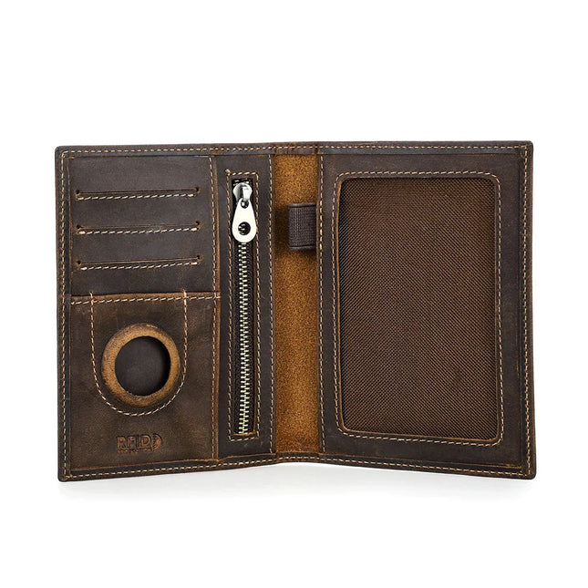 Protège passeport homme cuir Marron