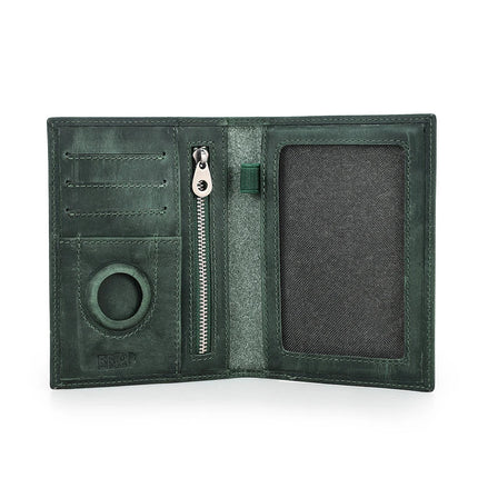 Protège passeport homme cuir Vert