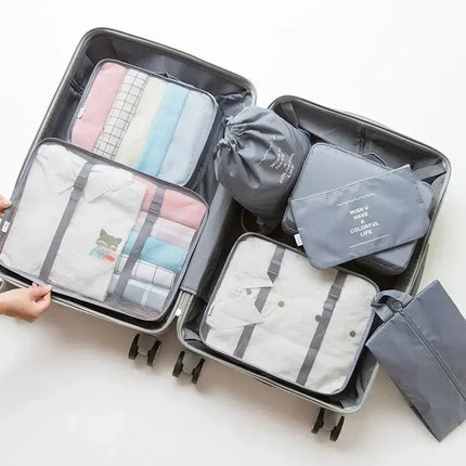 Rangement valise (7 pièces) Gris