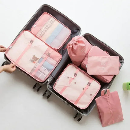 Rangement valise (7 pièces) Rose