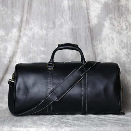 Sac cuir homme voyage Noir