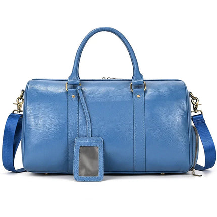 Sac de voyage en cuir Bleu