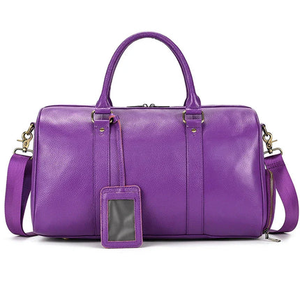 Sac de voyage en cuir Violet