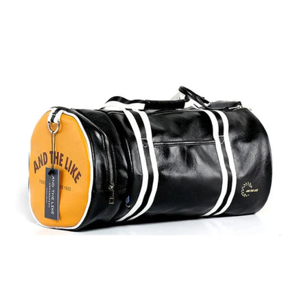 Sac de week-end homme rétro Noir jaune