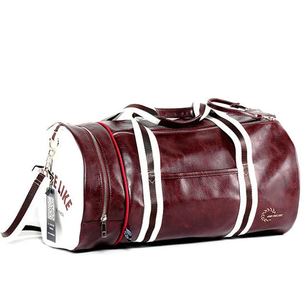 Sac de week-end homme rétro Rouge blanc
