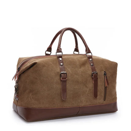 Sac voyage toile Marron