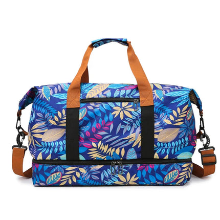 Sac Week-end Femme Fleuri Bleu