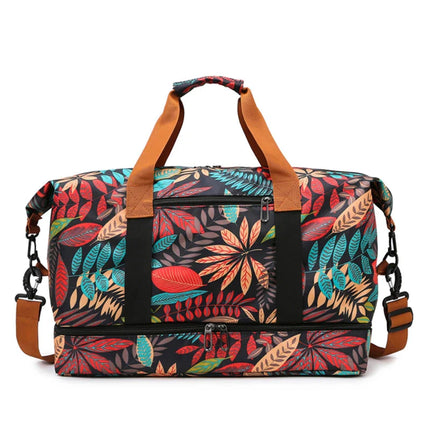 Sac Week-end Femme Fleuri Rouge