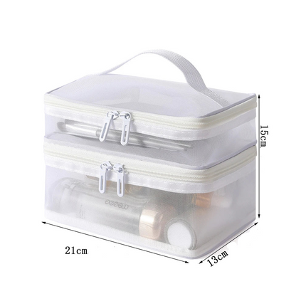 Trousse de maquillage transparente