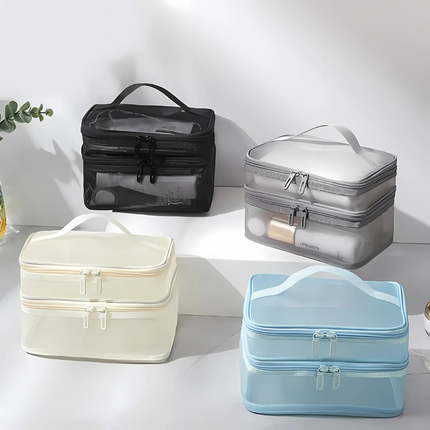 Trousse de maquillage transparente