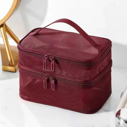 Trousse de maquillage transparente