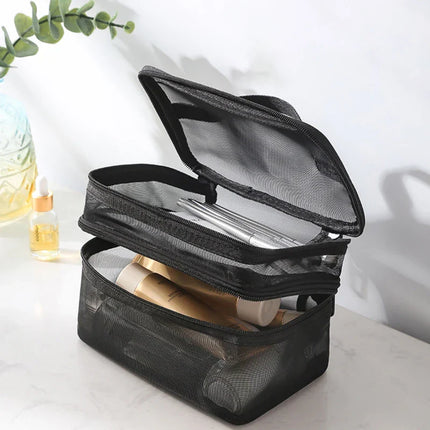 Trousse de maquillage transparente