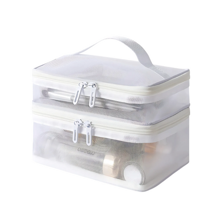 Trousse de maquillage transparente Blanc