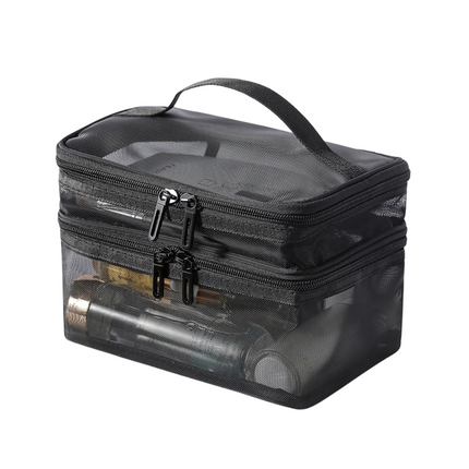 Trousse de maquillage transparente Noir