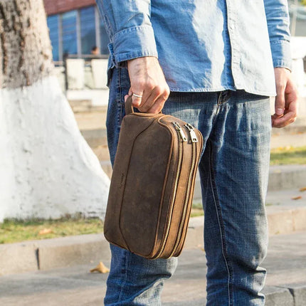 Trousse de toilettes homme cuir