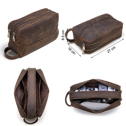Trousse de toilettes homme cuir