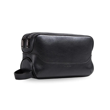 Trousse de toilettes homme cuir Noir